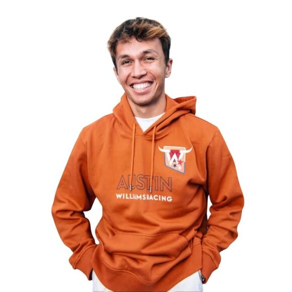 Williams Racing Rare 2023 Formula1 Racing Austin Burnt Orange Hoodie Size L - Picture 5 of 14
